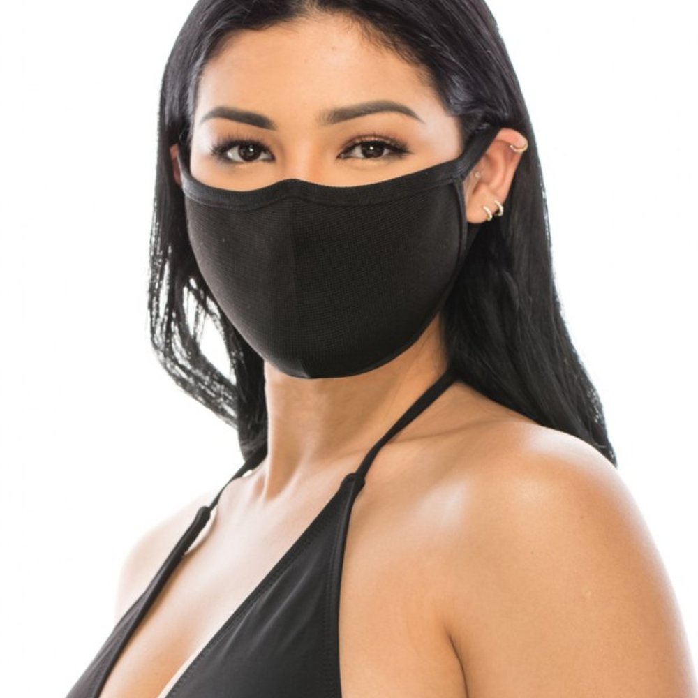 Black REUSABLE FACE MASK